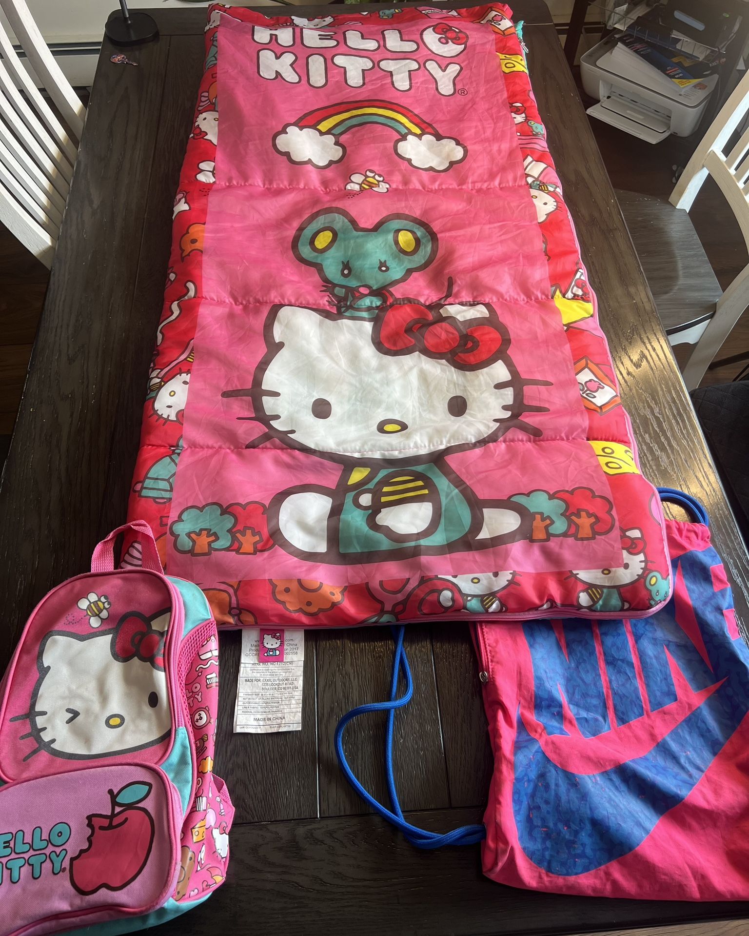 HELLO KITTY SLEEPING BAG & BACKPACK