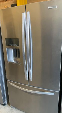 Kitchen Aid French Door Silver Refrigerator Fridge

