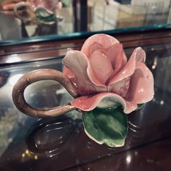 Beautiful Vintage Capodimonte Candle Holder Made In Italy Great For Valentine’s Day