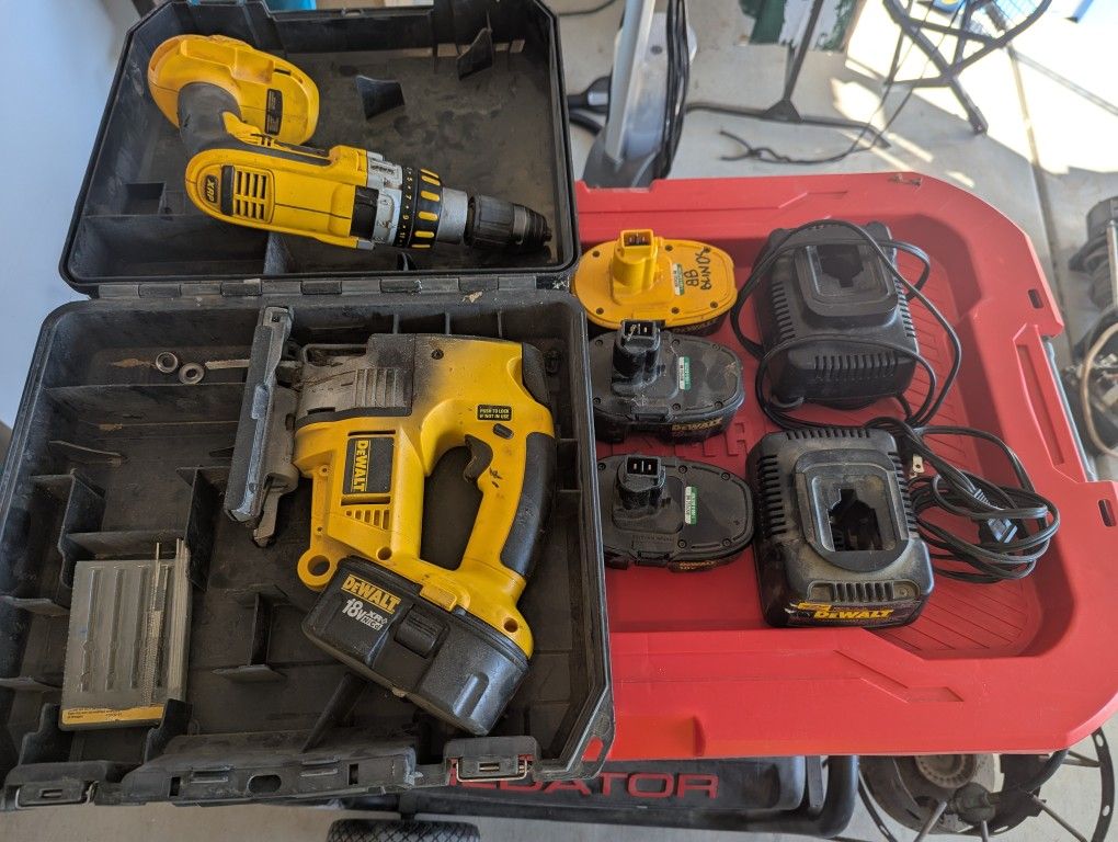 DeWalt 18 Volt Drill and Jigsaw 