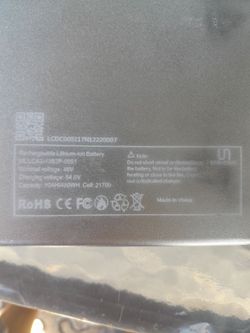 E bike folding battery