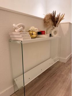 Glass Console Table 42" - Modern Table (Moving Sale)