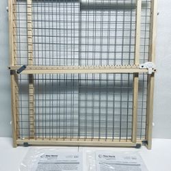New Open Box New World Wire Mesh Pet Safety Gate, up to 50” Wide x 32” Tall 