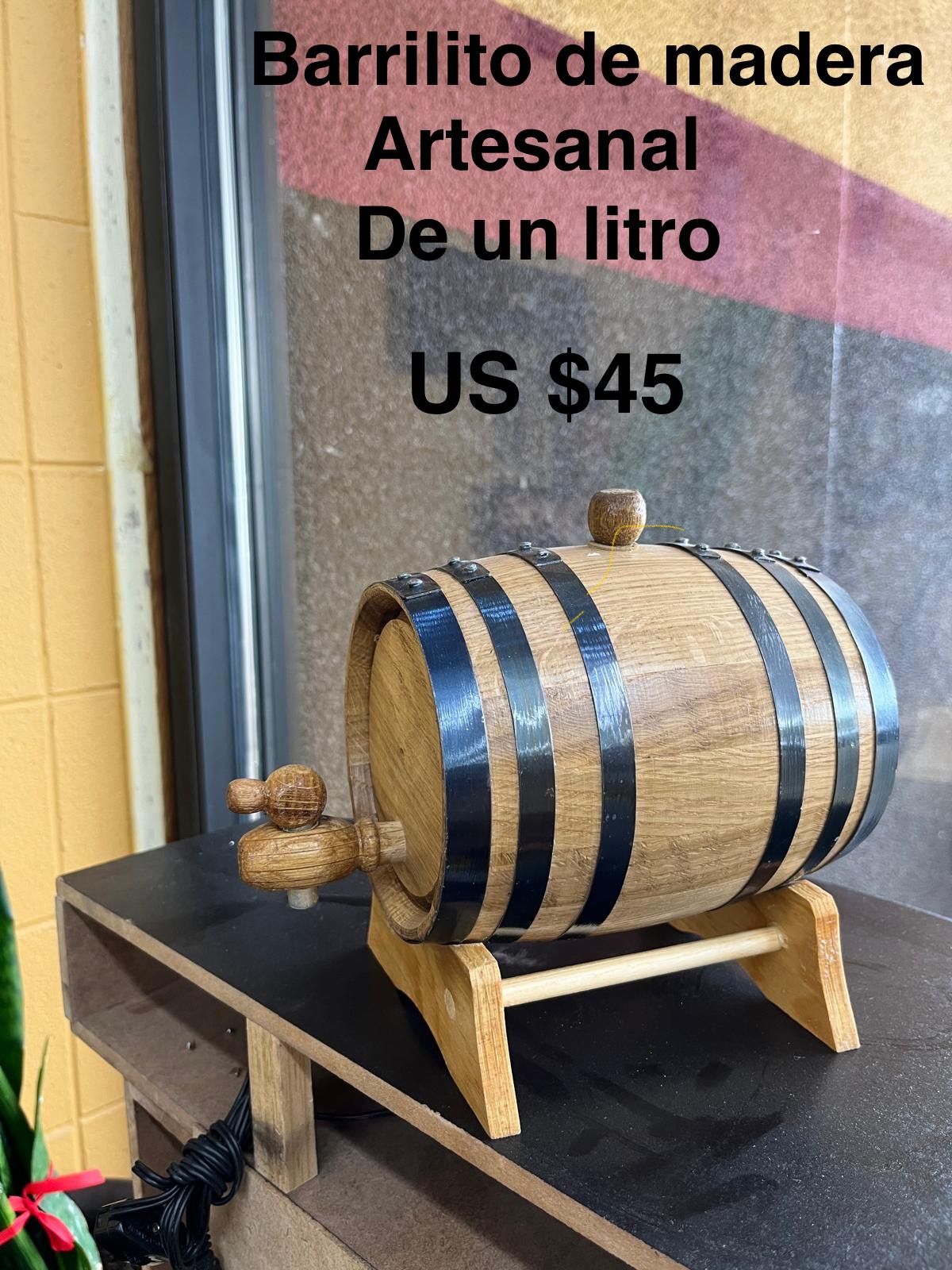 Barrilitos De Madera Artesanales Para 1 Litro
