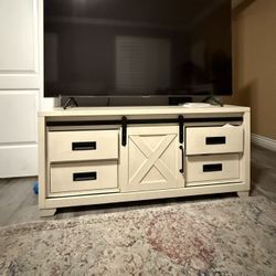 Cream Colored TV Stand 