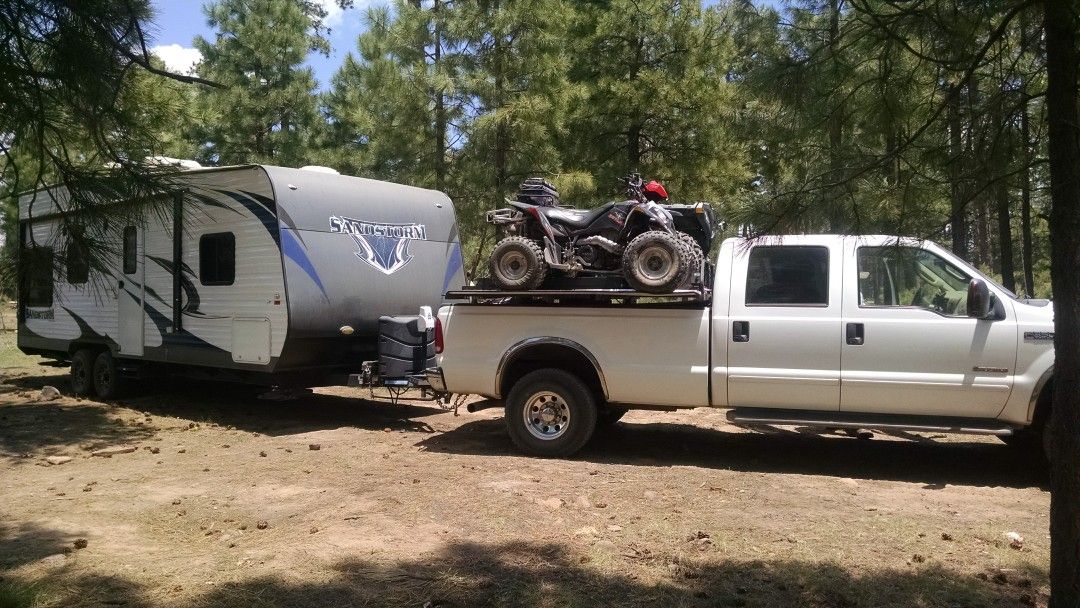 Quad rack for long bed truck