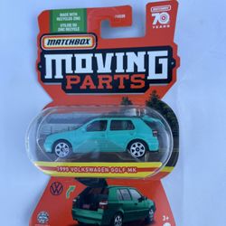 2023 Matchbox Moving Parts #38 1995 Volkswagen Golf MK GREEN | LUGGAGE IN HATCH