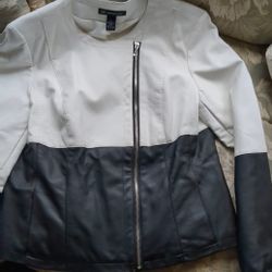 2 Toned Leather Jacket