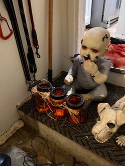 Halloween Skeleton Dog and Dragon Decorations