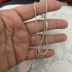 Real 925 Sterling Silver Chain Necklace 20 In