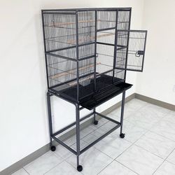 Brand New $135 Large 63-inch Bird Cage Rolling Stand for Mid-Sized Cockatiels Parakeets Lovebirds 32x19x63”
