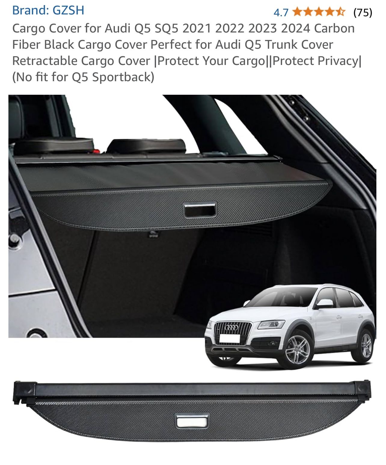 Cargo Cover for Audi Q5