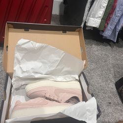 Brand New Nike Air Force 1 Sage Low - Pink Suede (Size 6)
