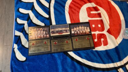 Chicago Bulls NBA World Champions Plaque Jordan- Pippen-Kerr 3 Peat 91 92 93