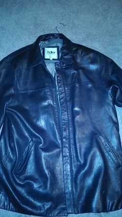 Black leather Adler jacket in sz LG