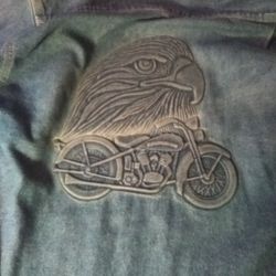 Jean Shirt With Eagle. Size. Small