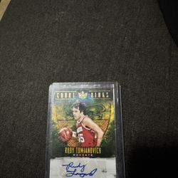 Signed Rudy Tomjanovich card