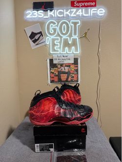 Brand new Nike Air Foamposite one “Stranger Things size 12.5 with all the pins and receipt.