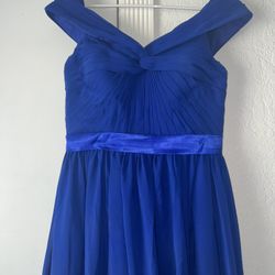 Women Royal Blue Dress Size L- Adjustable 