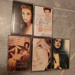 Lot of 5 Celine Dion Cassette Tapes