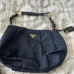 Prada Vinyl Blue Bag 