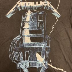 Metallica Ride The Lightning Modern Boot AOP T-Shirt - Size Large