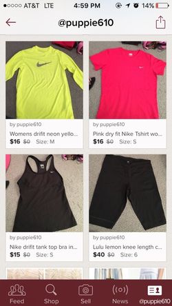 Nike/ lulu lemon / reebok women's clothes