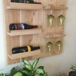 3’ x 3’ cedar wall rack/shelf