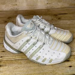 Adidas Barricade Torsion System Mens 7.5 White & Beige Tennis Athletic Shoes