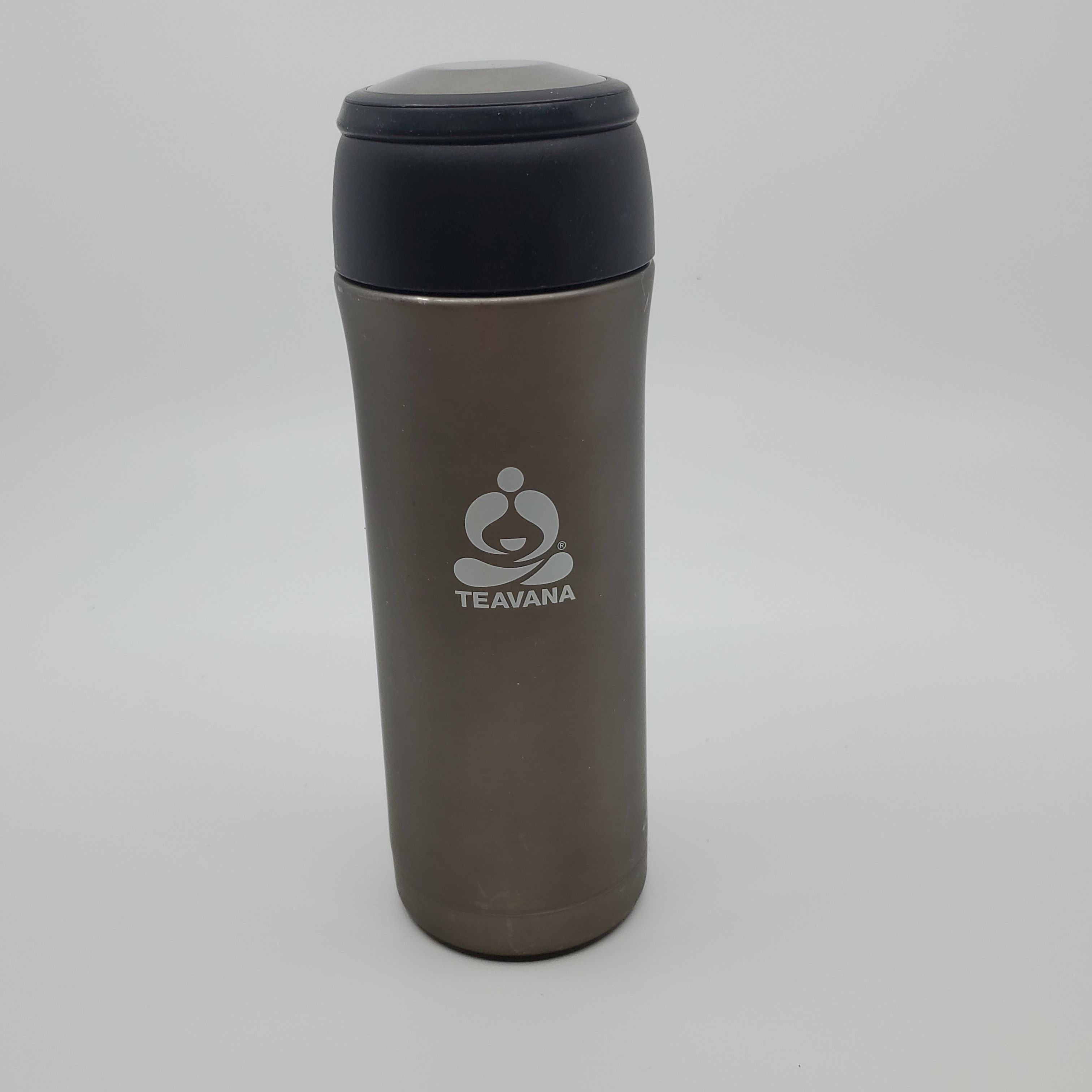 Teavana Thermos Tumbler with Tea infuser basket.