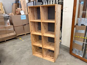 IKEA Nornas Natural Finish Knotty Pine 8 Shelf Cube Organizer