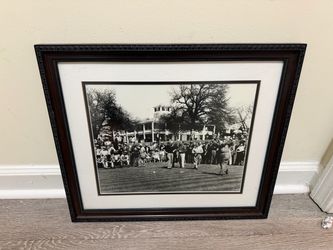 BOBBY JONES, T. ARMOUR, W. HAGEN & G. SARAZEN -AUGUSTA 1935 PHOTOGRAPH FRAMED