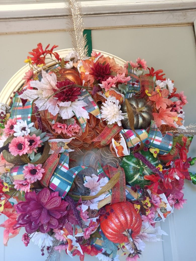 Fall Pumpkin Wreath