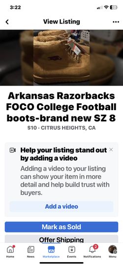 Arizona Razorbacks Boots Men’s sZ 8