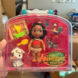 Moana Mini Doll Playset Disney Store Animators Collection NEW in case 