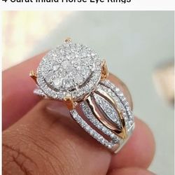 BEAUTIFUL 4CT DIAMOND WHITE GOLD RING