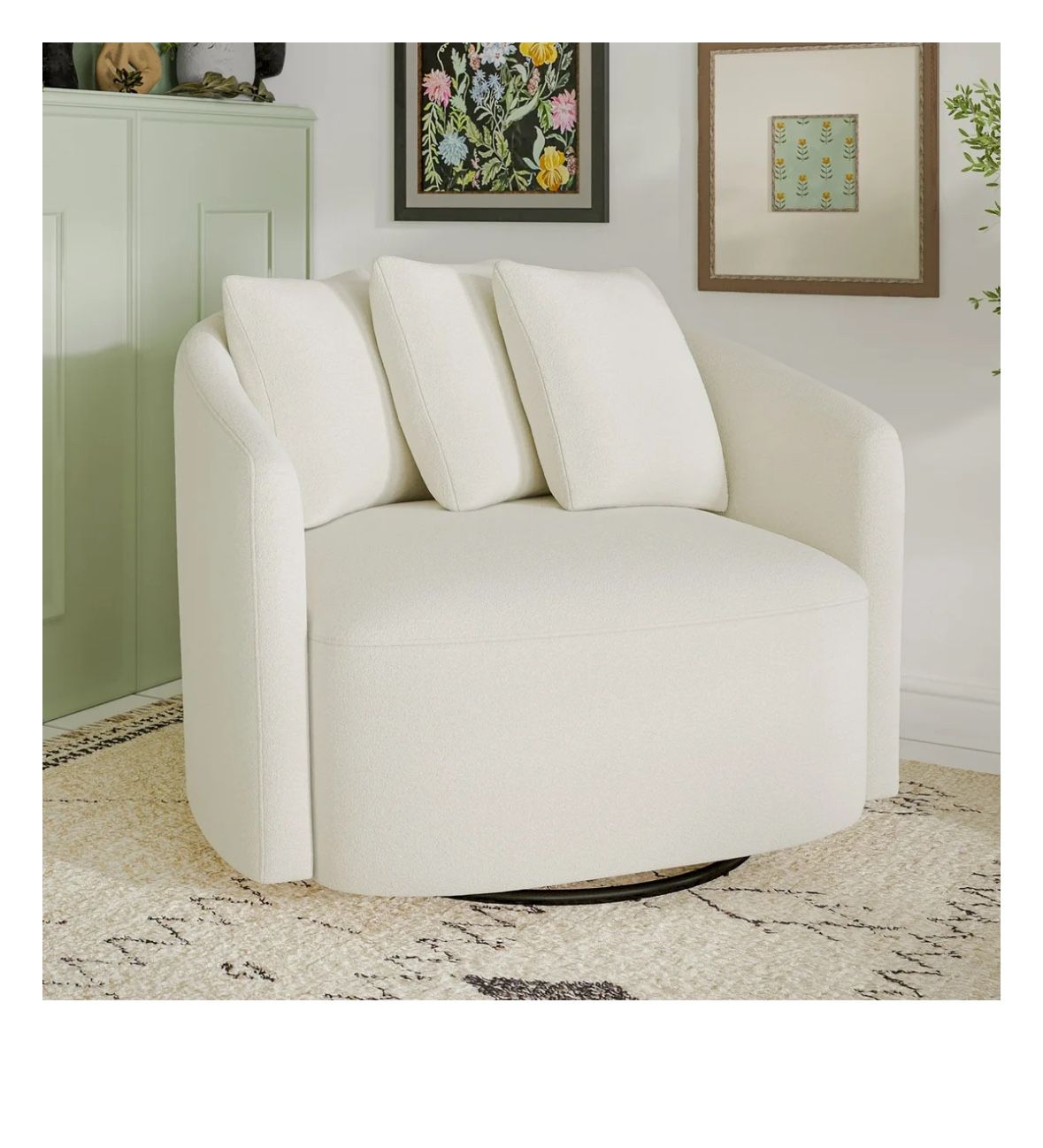 Beautiful Drew Chair by Drew Barrymore, Cream