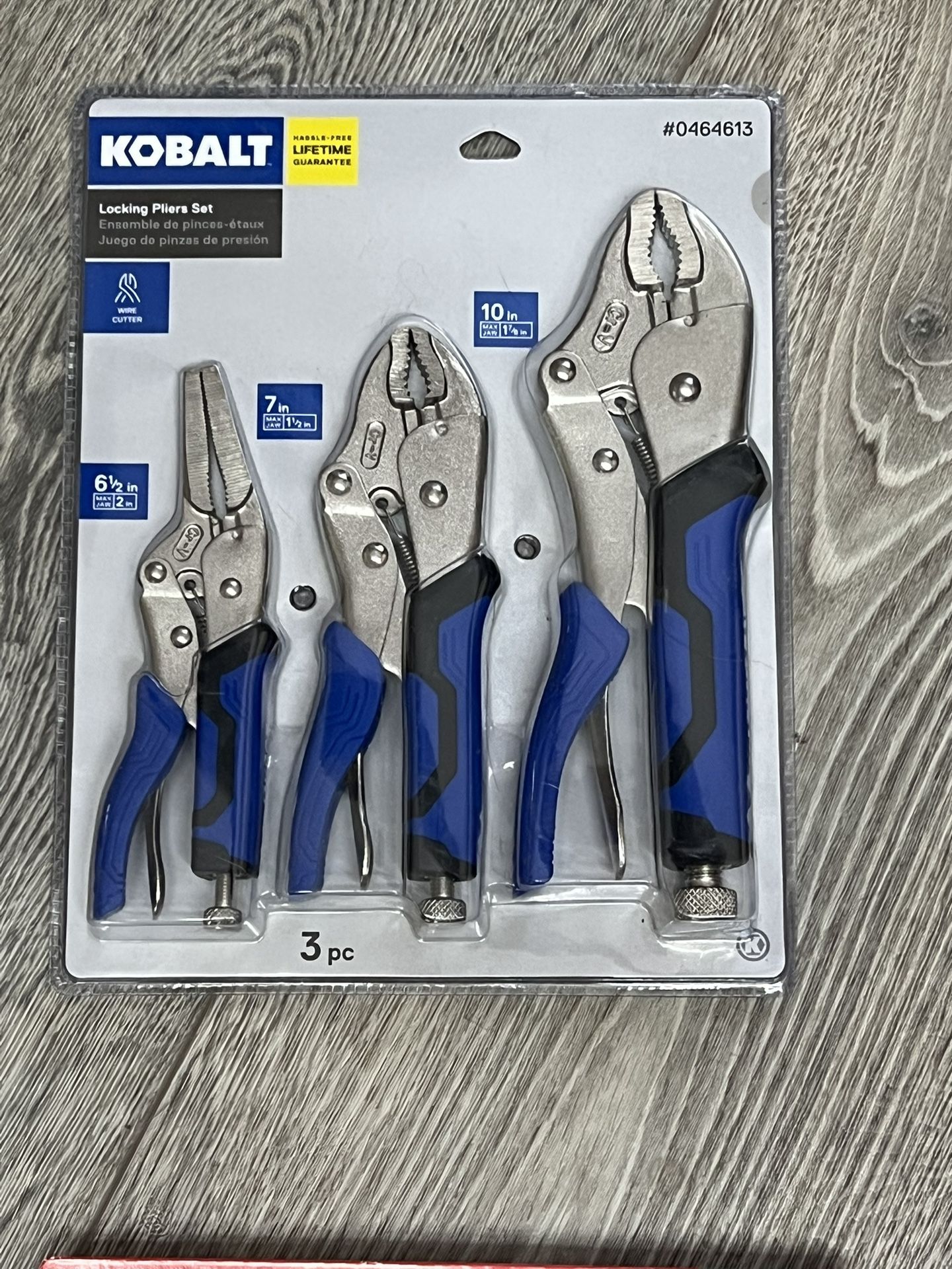 Brand New Kobalt 3pc Locking Pliers Vise Grip Set