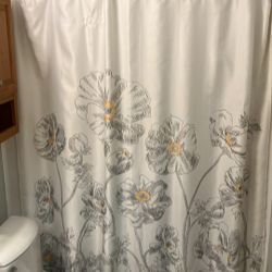 Modern Floral Shower Curtain