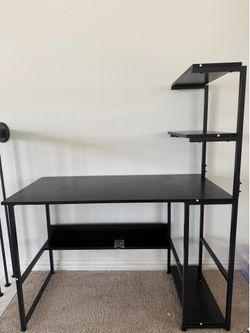 43.6 inch Modern Large Office Desk Computer Table Studying Writing Desk Workstation,Black