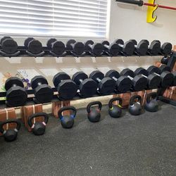 NEW TKO Dumbbell Set 10 Sides with Rack
