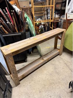 Recycled wood sofa / hall shelf