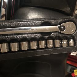 Snap On Low Profile  9 Pc Socket Set 3/8 Drive 