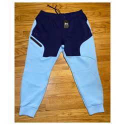 NEW! Under Armour UA Unstoppable Fleece Joggers Pants Mens Sz XL Blue NEW!