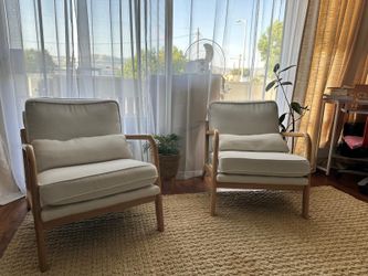 Mid Century Modern Accent Chair Set of 2