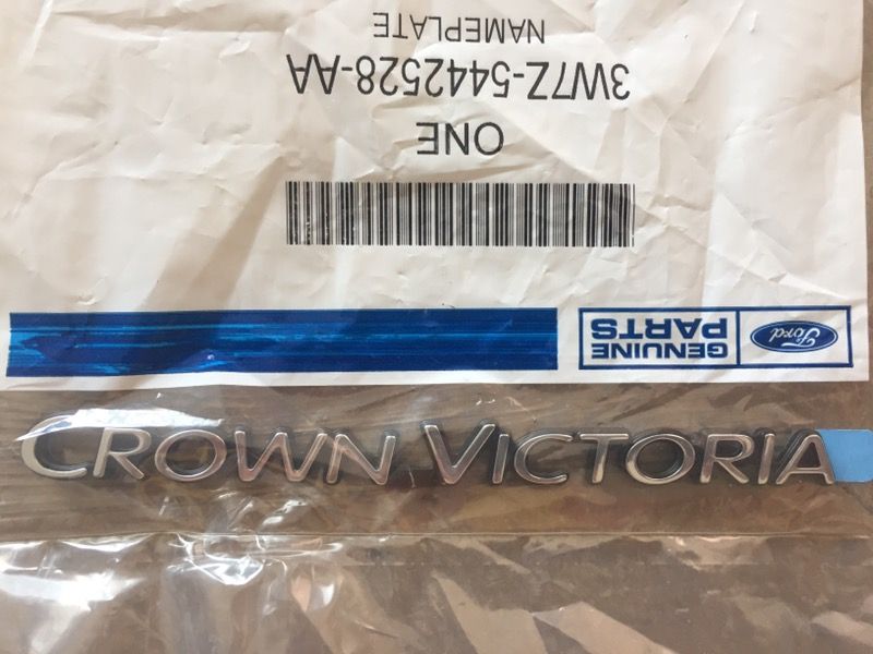 Crown Victoria Ford- Rear Emblem 1998-2011 New/ In Package