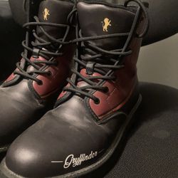 Harry Potter Gryffindor Boots Burgundy Black Female 9 Male 7 