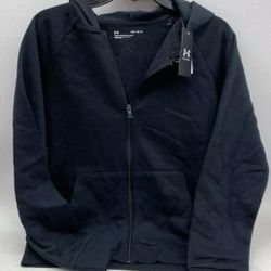 Under Amour Boy's Black  Full Zip Hoodie Jacket Size L NWT MSRP $55
