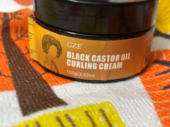 GZE Black Castor Oil Curling Cream 100g / 3.53oz - For Curly Hair - NEW & SEALED
