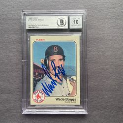 1983 Wade Boggs Rookie Card Signed. Beckett Authenticated Autograph. Negotiable 